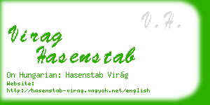 virag hasenstab business card